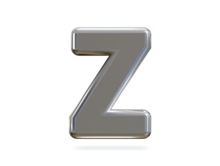 3d silver alphabet text effect