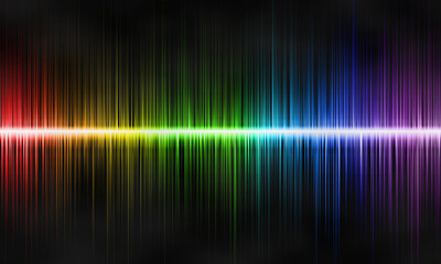 Abstract sound equalizer wave on black background. Bright sound wave.