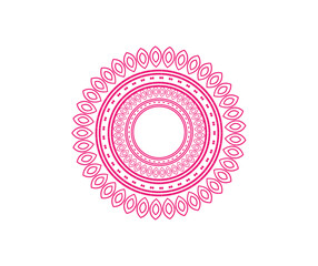 pink and white circle