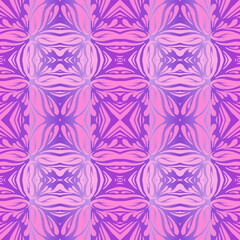 Fototapeta premium Seamless design vector Beauty flower line art batik ethnic dayak borneo pattern with colourful gradient 