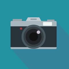 Retro camera (flat design)