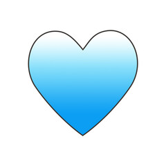 Blue heart emoji isolated on white background. Emoticons symbol modern, simple, printed on paper. icon for website design