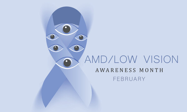 Amd  Low vision awareness month. background, banner, card, poster, template. Vector illustration.