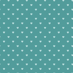 Seamless heart pattern background.Simple green heart shape seamless pattern in diagonal arrangement. Love and romantic theme background.