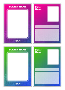 player cards frame font and back template