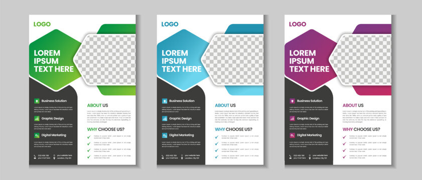 Corporate flyer design, annual report, news letter, book cover, a4 template design