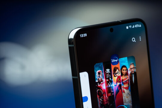 Using Disney plus service mobile app