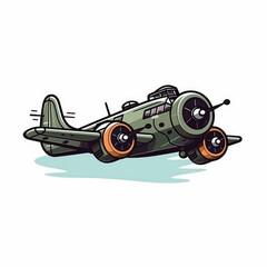 World War II fighter-bomber plane. Generative AI.