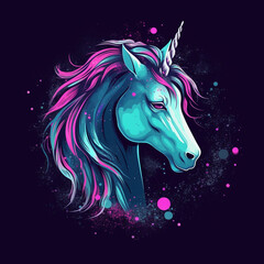Obraz na płótnie Canvas logo Icon of the unicorn head