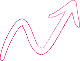 Arrow pink for decoration and design.