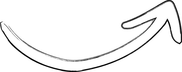 Arrow hand drawing for decoration and design.
