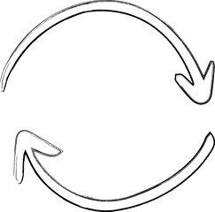 Arrow hand drawing for decoration and design.
