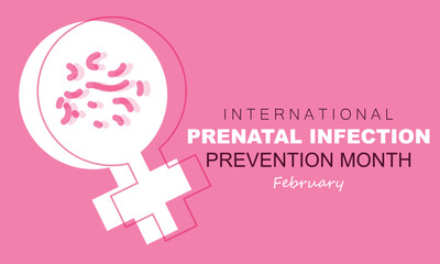 Prenatal Infection prevention month. background, banner, card, poster, template. Vector illustration.