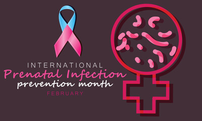 Prenatal Infection prevention month. background, banner, card, poster, template. Vector illustration.