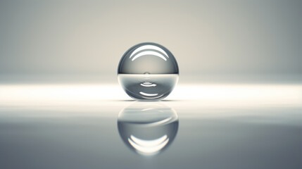 glass sphere with water