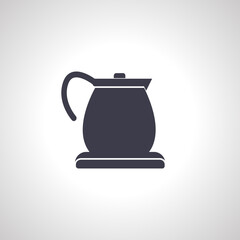 Electric kettle icon. Electric kettle icon,