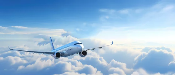 Deurstickers airplane in the sky on background © Tidarat