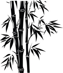 Bamboos Logo Monochrome Design Style