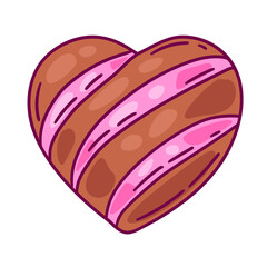 Chocolate candy illustration. Image for confectionery or candy shop.