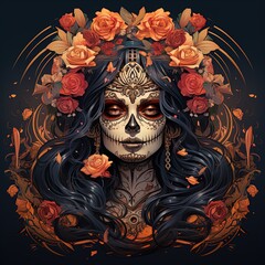 la catrina jovial skeleton death goddess dnd. Generative AI