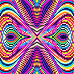 Psychedelic abstract pattern in bright colors. Psychedelic background.