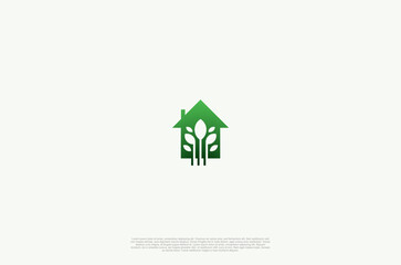 tree house logo. Usable for Real Estate, Construction, Architecture and Building Logos. Design Template Element.