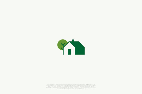tree house logo. Usable for Real Estate, Construction, Architecture and Building Logos. Design Template Element.