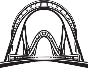 Rollercoaster Logo Monochrome Design Style