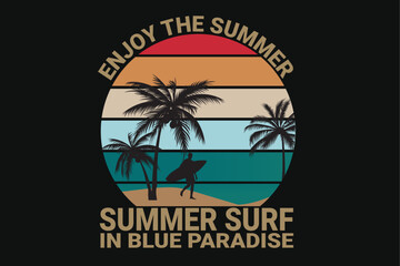 summer holiday poster. t shirt design eps