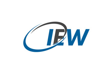 IEW letter creative modern elegant swoosh logo design