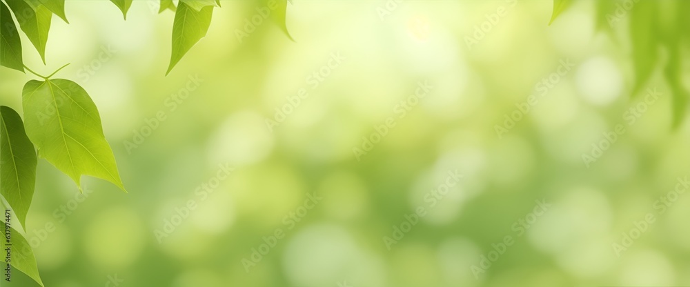 Aufkleber spring bokeh nature abstract background green leaves blurred, beautiful in the spring or summer, are