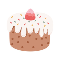 cake isolated on white background 