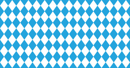 Bavarian Oktoberfest seamless pattern with blue and white rhombus Flag of Bavaria Oktoberfest blue checkered background 