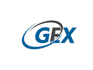 GEX letter creative modern elegant swoosh logo design