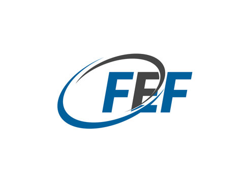 FEF letter creative modern elegant swoosh logo design