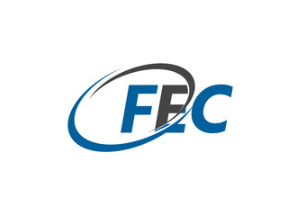 FEC letter creative modern elegant swoosh logo design