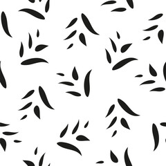 Seamless pattern with leaves silhouettes.