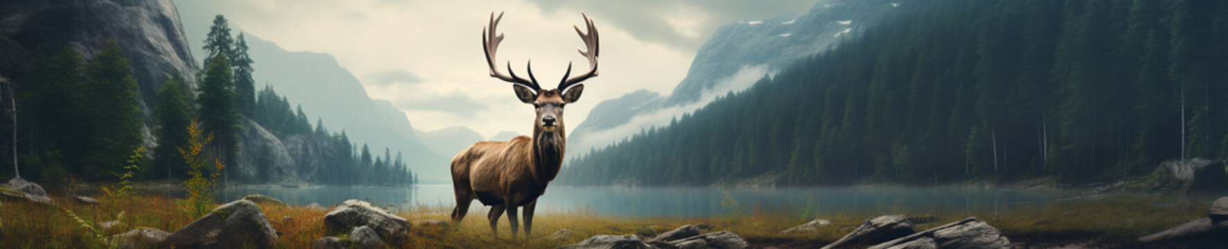 A Banner Photo of a Deer in Nature