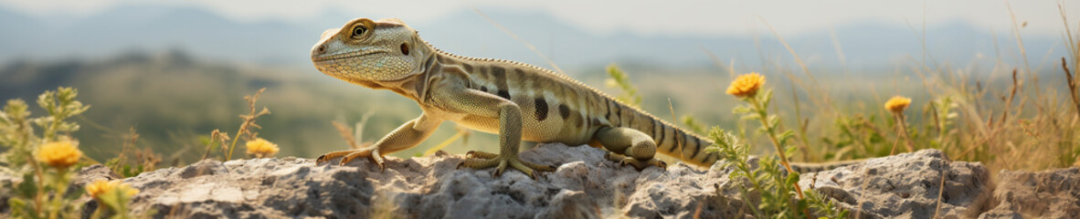 A Banner Photo of a Lizard in Nature