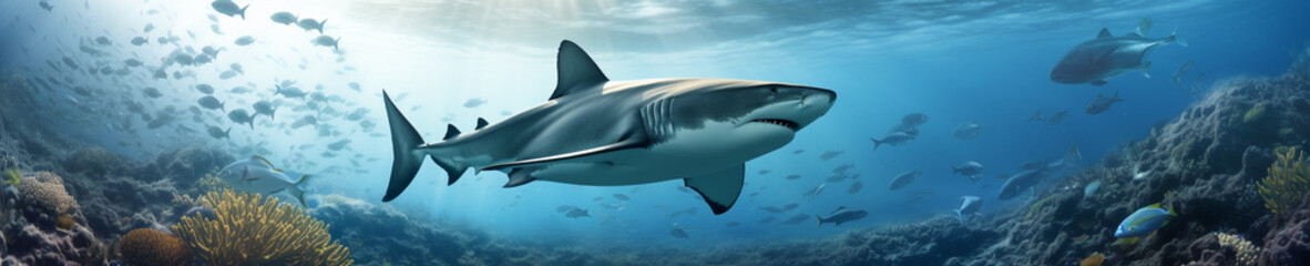 A Banner Photo of a Shark in Nature