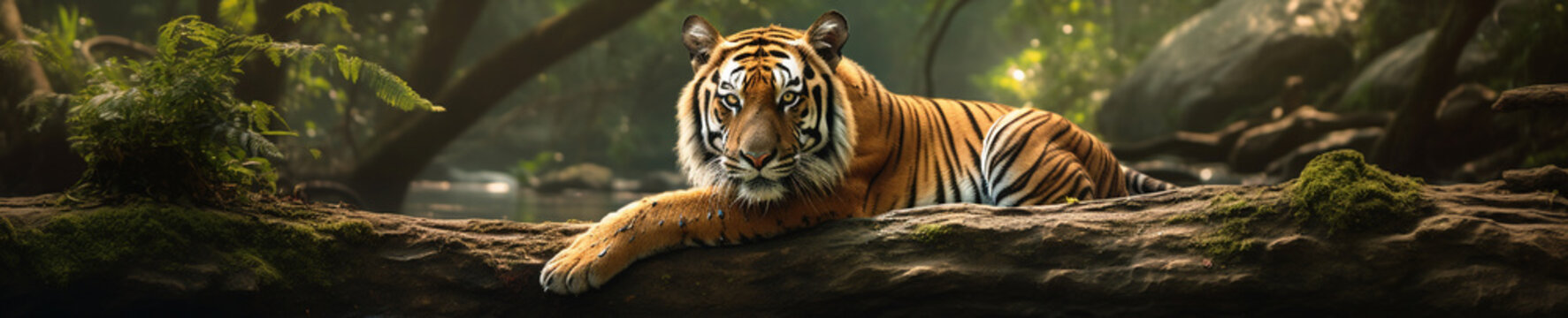 A Banner Photo of a Tiger in Nature