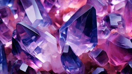 Beautiful pink and purple crystal abstract background