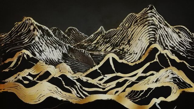 Up to 4K resolution, Beautiful simple background in gold and black, Generative AI with blender