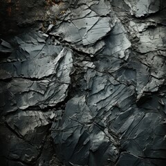 Cracked and Damaged Ground: Abstract Black and White Pattern on Rough Textured Soil