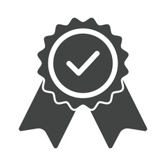 Premium Icon Vector, Rosette Award Vector, Verified Icon, Approval Vector Sign, Medal Of Winner Symbol, Check And Tick Mark, Best Practice, Guarantee, Certification Badge, Sports And Competition