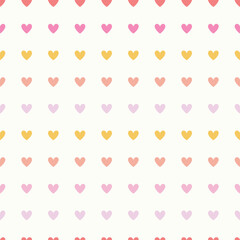 Simple hearts seamless vector pattern
