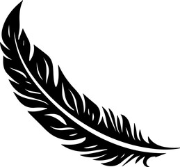 Obraz premium The feather graphic showcases delicate and intricate lines, resembling the graceful beauty of a real feather
