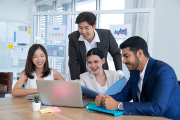 asian business people working at office