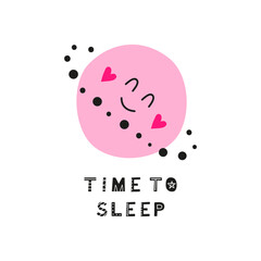 Poster with planet character and lettering.