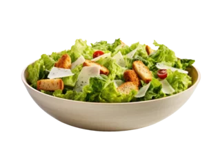 Zelfklevend Fotobehang Detailed Caesar Salad © dasom